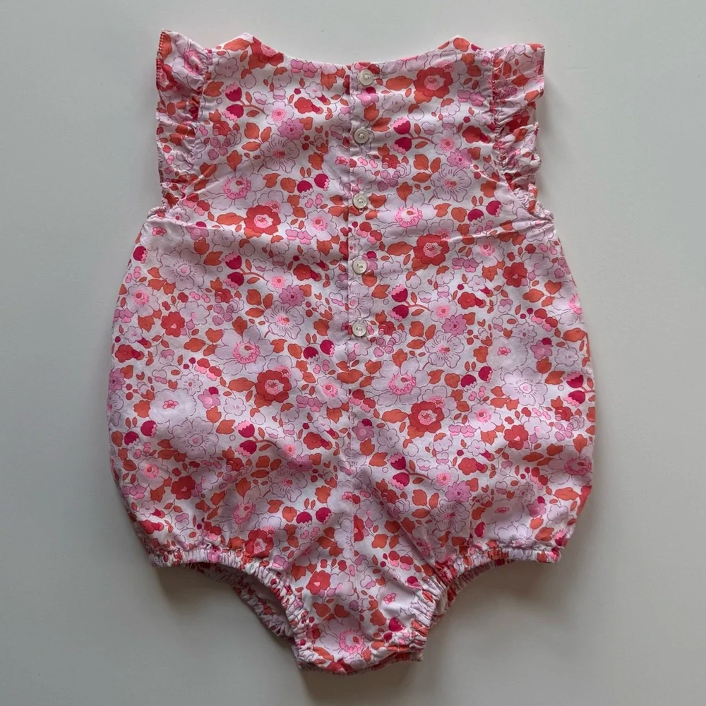 Jacadi Baby Girl Romper in Floral Liberty Fabric - Size 12M - Picture 9 of 14